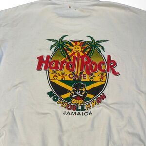 VTG XL 80s 90s Hard Rock Cafe Jamaica Rasta Ganja Graphic T shirt